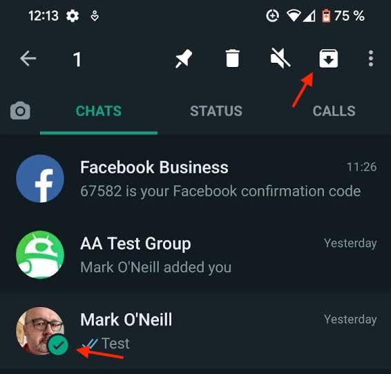 archiving whatsapp individual chats on android