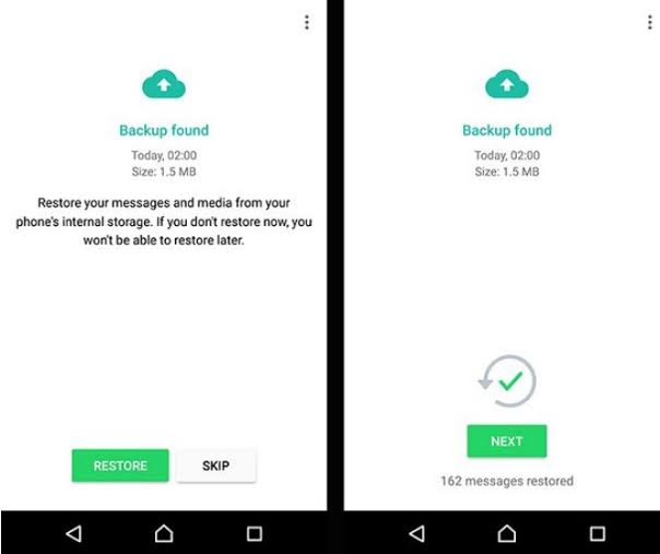 Download WhatsApp Backup from Google Drive to Android