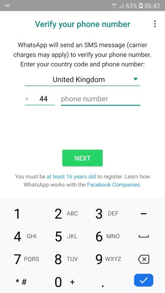 Enter the phone number