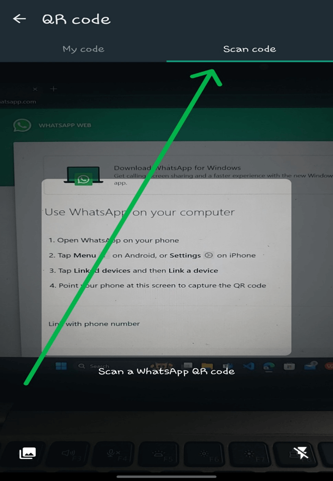 whatsapp scan code