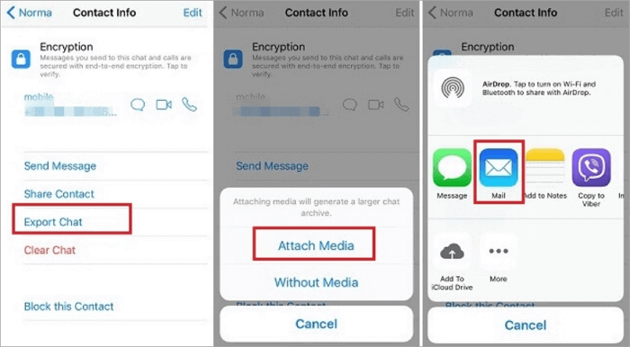 export chat in whatsapp on iphone