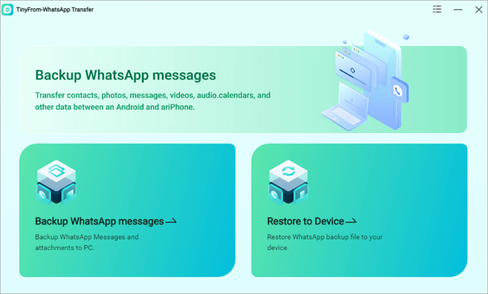 backup whatsapp messages using onetrans