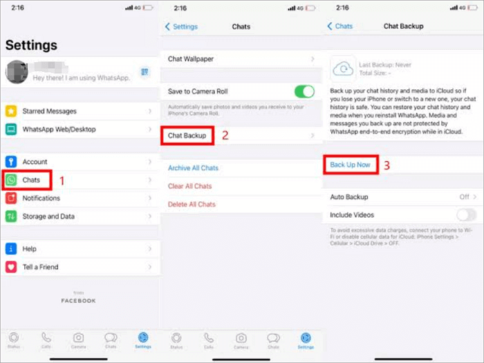 move whatsapp to new phone icloud