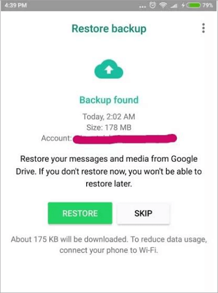 restore google drive backup